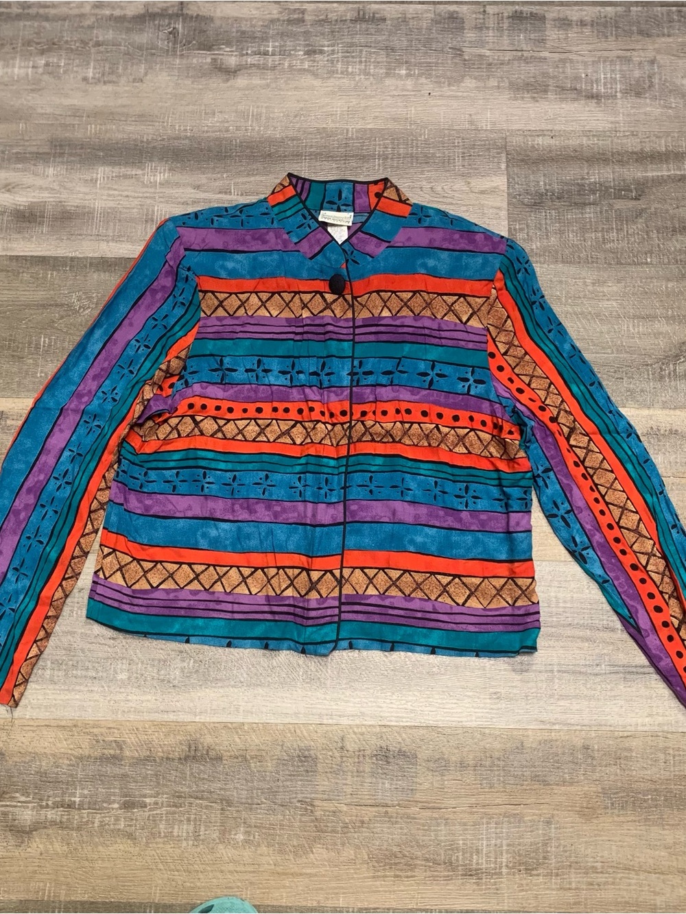 The Vermont Country Store Green Mountain Mercantile Vintage Abstract Top Size 12